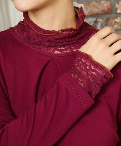 Jocomomola / ホコモモラ カットソー | ベアスムース ハイネックレースカットソー | 詳細15