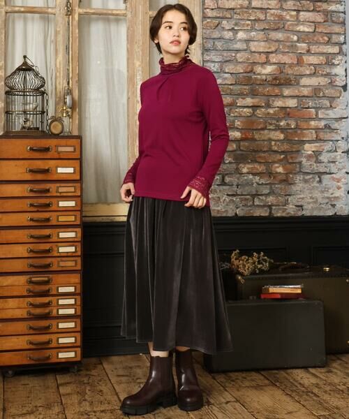 Jocomomola / ホコモモラ カットソー | ベアスムース ハイネックレースカットソー | 詳細17