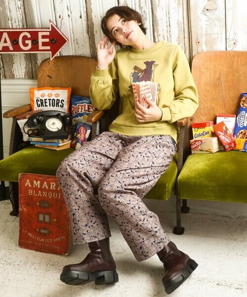 Jocomomola / ホコモモラ チノ・ワークパンツ | Calle de Manuela Malasana アニマルプリントパンツ | 詳細24