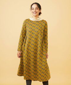 Jocomomola / ホコモモラ ロング・マキシ丈ワンピース | Cruce ジャカード リーフ×フラワー柄ワンピース