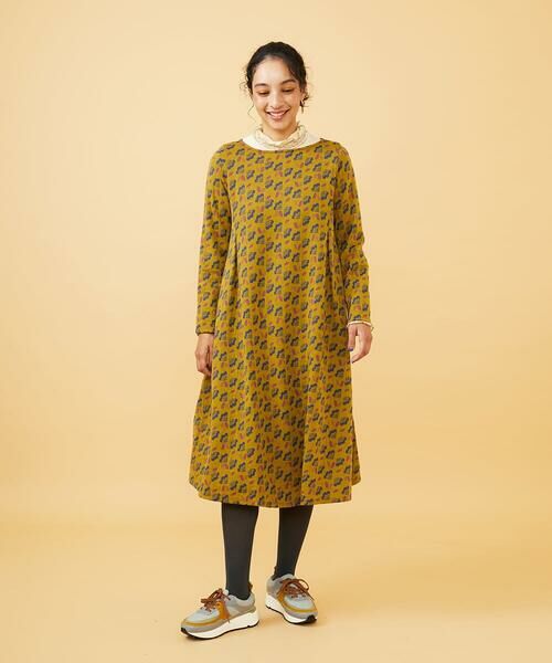 Jocomomola / ホコモモラ ロング・マキシ丈ワンピース | Cruce ジャカード リーフ×フラワー柄ワンピース | 詳細10