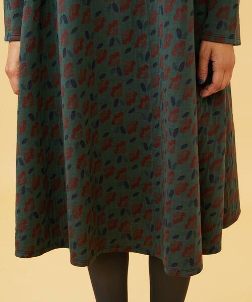 Jocomomola / ホコモモラ ロング・マキシ丈ワンピース | Cruce ジャカード リーフ×フラワー柄ワンピース | 詳細5