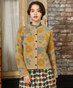 Jocomomola / ホコモモラ カーディガン・ボレロ | Flor suave フラワージャカードニットカーディガン