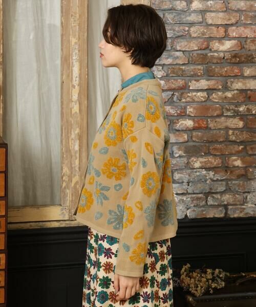 Jocomomola / ホコモモラ カーディガン・ボレロ | Flor suave フラワージャカードニットカーディガン | 詳細2