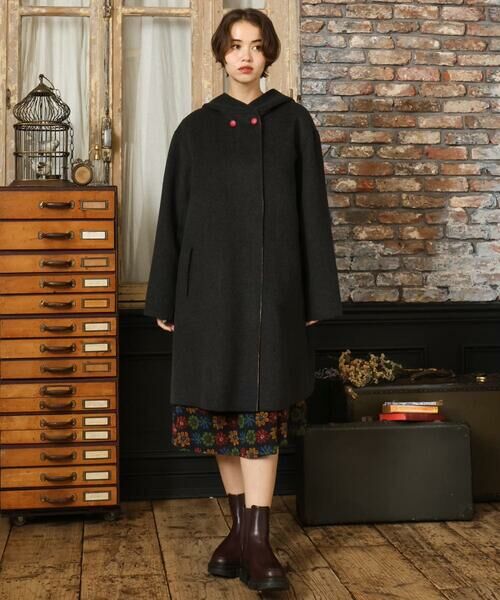 Jocomomola / ホコモモラ その他アウター | 【2WAY】Wフェイスリバーフード付きロングコート | 詳細12