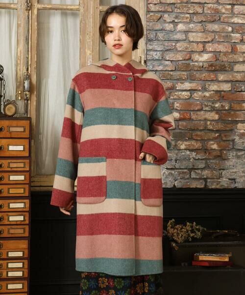 Jocomomola / ホコモモラ その他アウター | 【2WAY】Wフェイスリバーフード付きロングコート | 詳細13