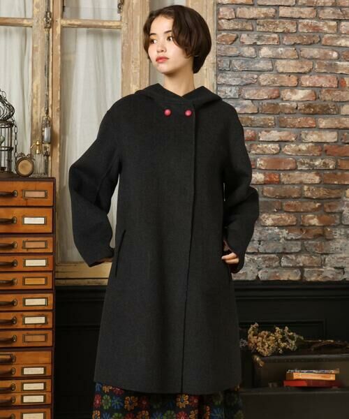 Jocomomola / ホコモモラ その他アウター | 【2WAY】Wフェイスリバーフード付きロングコート | 詳細2