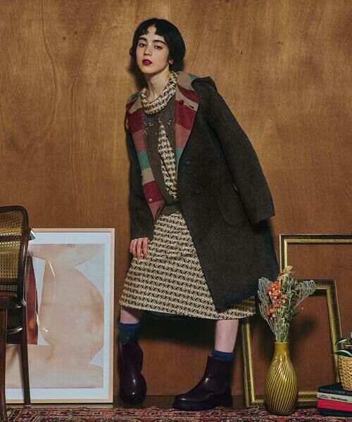 Jocomomola / ホコモモラ その他アウター | 【2WAY】Wフェイスリバーフード付きロングコート | 詳細25