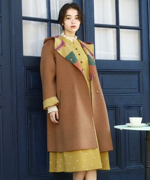 Jocomomola / ホコモモラ その他アウター | 【2WAY】Wフェイスリバーフード付きロングコート | 詳細26