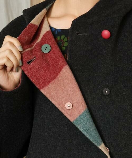 Jocomomola / ホコモモラ その他アウター | 【2WAY】Wフェイスリバーフード付きロングコート | 詳細6