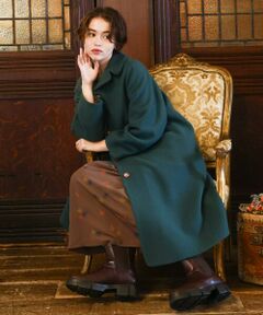 美品⭐︎ホコモモラ 40 ベージュ ウールコート スタンドカラー可愛いステッチ 美品⭐︎ホコモモラ 40 ベージュ ウールコート スタンドカラー可愛い