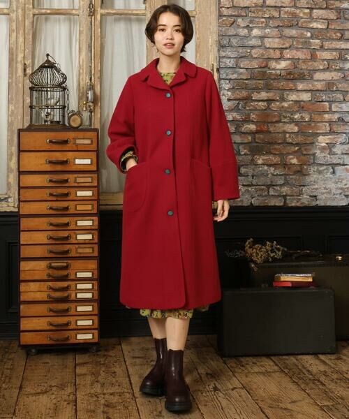 Jocomomola / ホコモモラ その他アウター | ウールモッサロングコート | 詳細12