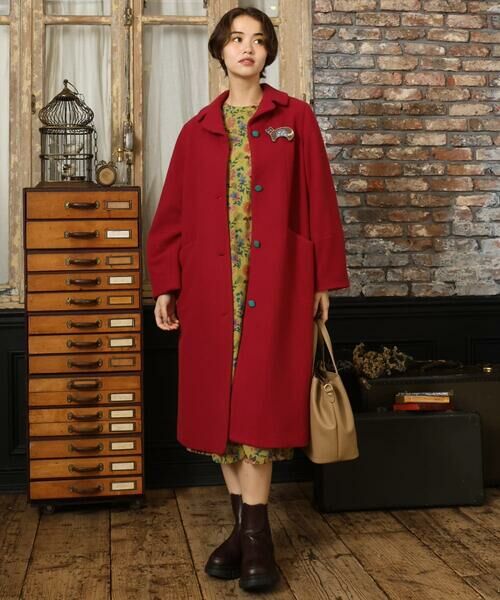 Jocomomola / ホコモモラ その他アウター | ウールモッサロングコート | 詳細13