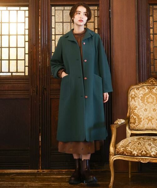 Jocomomola / ホコモモラ その他アウター | ウールモッサロングコート | 詳細19