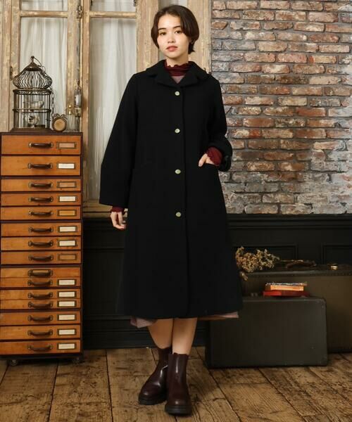 Jocomomola / ホコモモラ その他アウター | ウールモッサロングコート | 詳細25