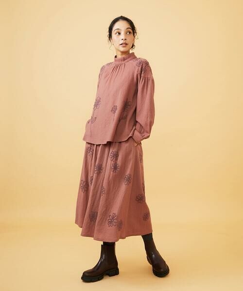 Jocomomola / ホコモモラ シャツ・ブラウス | Susurrito フラワーモチーフハイネックブラウス | 詳細13