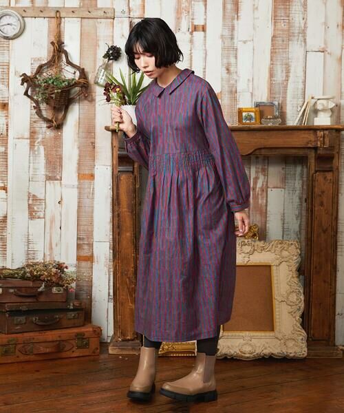 Jocomomola / ホコモモラ ロング・マキシ丈ワンピース | Calle del los Libreros ストライプワンピース | 詳細10