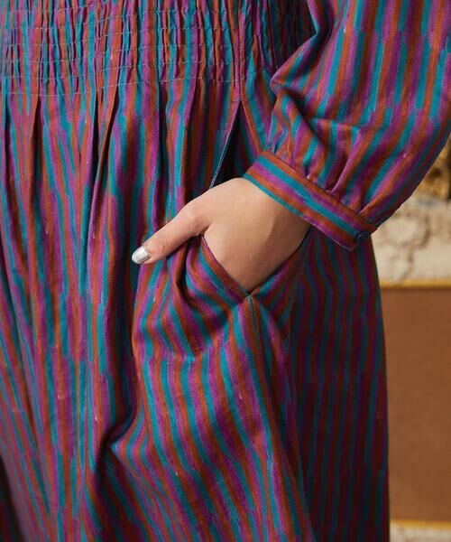 Jocomomola / ホコモモラ ロング・マキシ丈ワンピース | Calle del los Libreros ストライプワンピース | 詳細5
