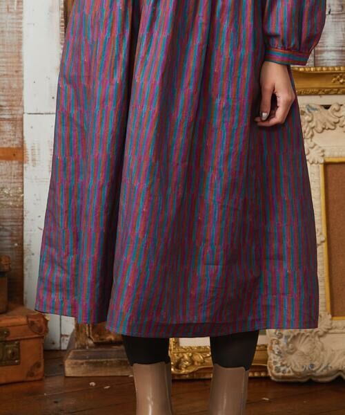 Jocomomola / ホコモモラ ロング・マキシ丈ワンピース | Calle del los Libreros ストライプワンピース | 詳細6