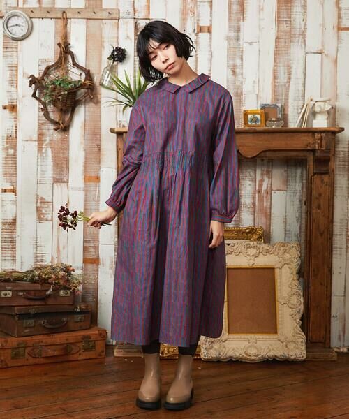 Jocomomola / ホコモモラ ロング・マキシ丈ワンピース | Calle del los Libreros ストライプワンピース | 詳細9