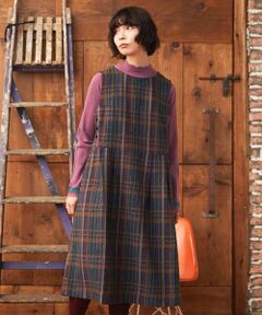 Jocomomola / ホコモモラ ロング・マキシ丈ワンピース | Arriate チェック柄ジャンパースカートワンピース