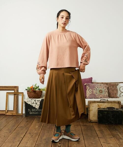 Jocomomola / ホコモモラ ニット・セーター | Tesoro フラワー刺繍ニットプルオーバー | 詳細1