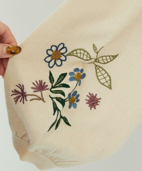 Jocomomola / ホコモモラ ニット・セーター | Tesoro フラワー刺繍ニットプルオーバー | 詳細13