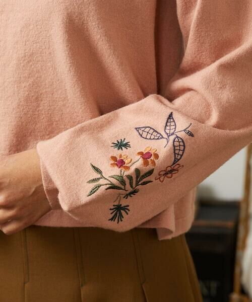 Jocomomola / ホコモモラ ニット・セーター | Tesoro フラワー刺繍ニットプルオーバー | 詳細2