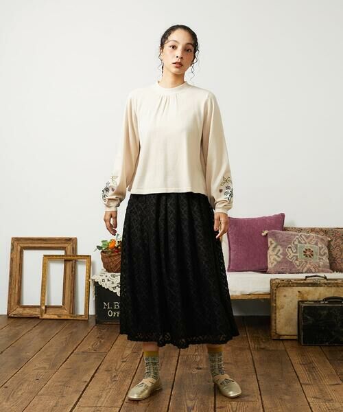 Jocomomola / ホコモモラ ニット・セーター | Tesoro フラワー刺繍ニットプルオーバー | 詳細13