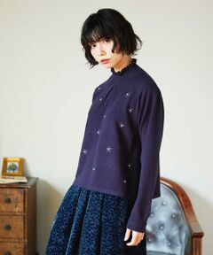 Jocomomola / ホコモモラ ニット・セーター | Tesoro フラワーモチーフニットプルオーバー