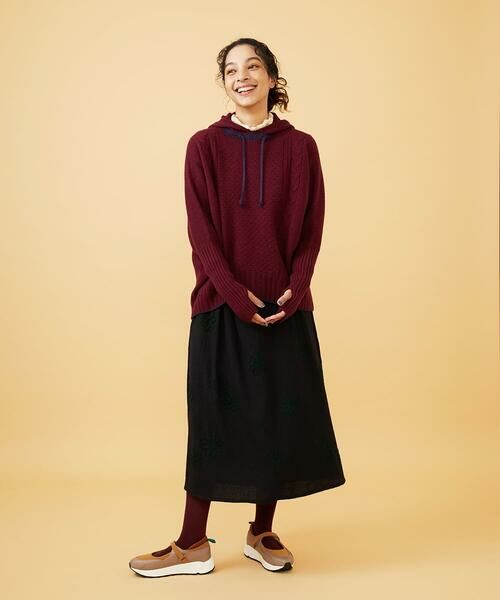 Jocomomola / ホコモモラ ロング・マキシ丈スカート | Susurrito フラワーモチーフゴムギャザースカート | 詳細15