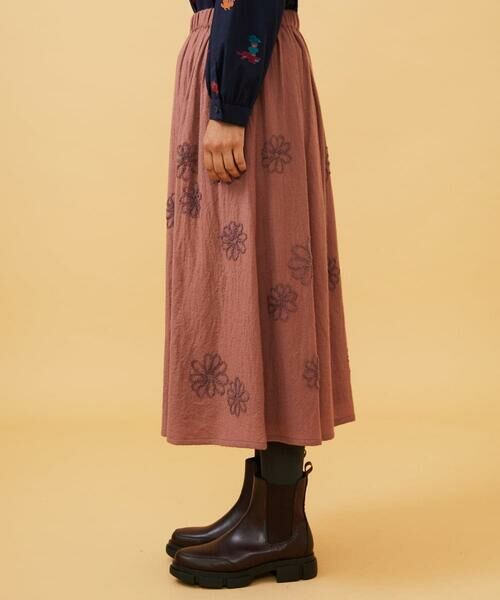 Jocomomola / ホコモモラ ロング・マキシ丈スカート | Susurrito フラワーモチーフゴムギャザースカート | 詳細2