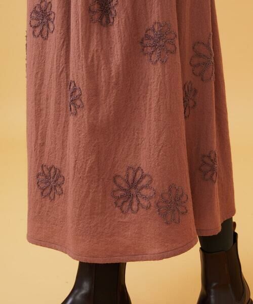 Jocomomola / ホコモモラ ロング・マキシ丈スカート | Susurrito フラワーモチーフゴムギャザースカート | 詳細6