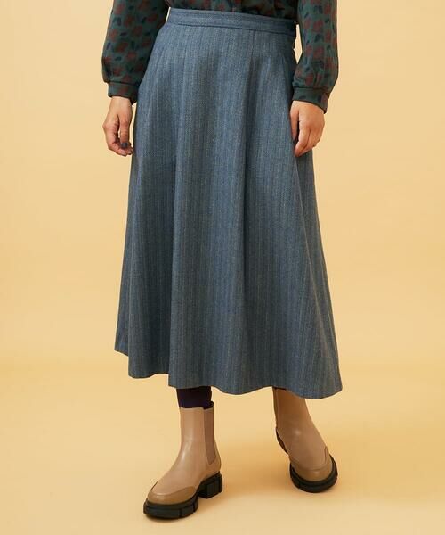 Jocomomola / ホコモモラ ロング・マキシ丈スカート | Huellas de aves へリンボーンタックフレアスカート | 詳細11