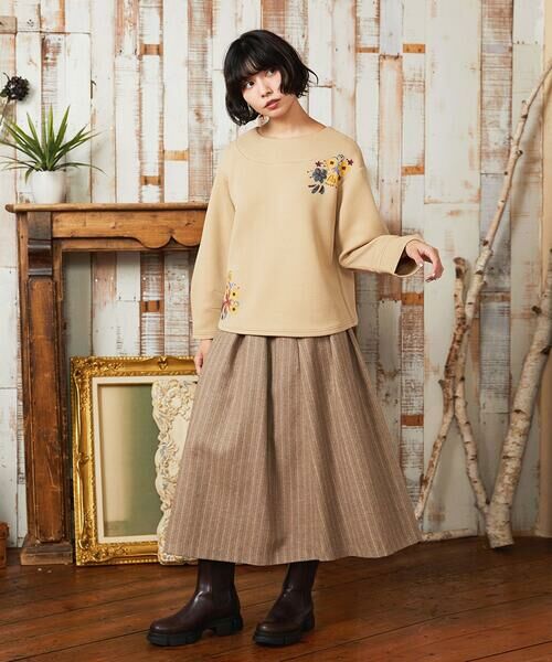 Jocomomola / ホコモモラ ロング・マキシ丈スカート | Huellas de aves へリンボーンタックフレアスカート | 詳細9