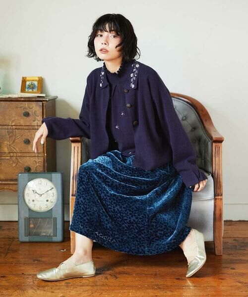 Jocomomola / ホコモモラ ロング・マキシ丈スカート | Tardin calido オパールフラワーモチーフスカート | 詳細15