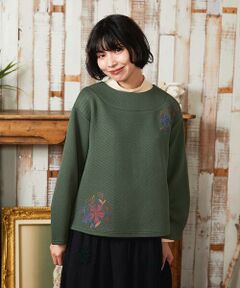 Jocomomola / ホコモモラ カットソー | Florecer フラワー刺繍プルオーバーカットソー