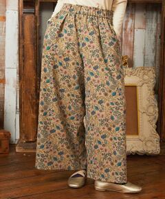 Jocomomola / ホコモモラ その他パンツ | 【ブルー追加】Calle de Bordadores フラワープリントワイドパンツ