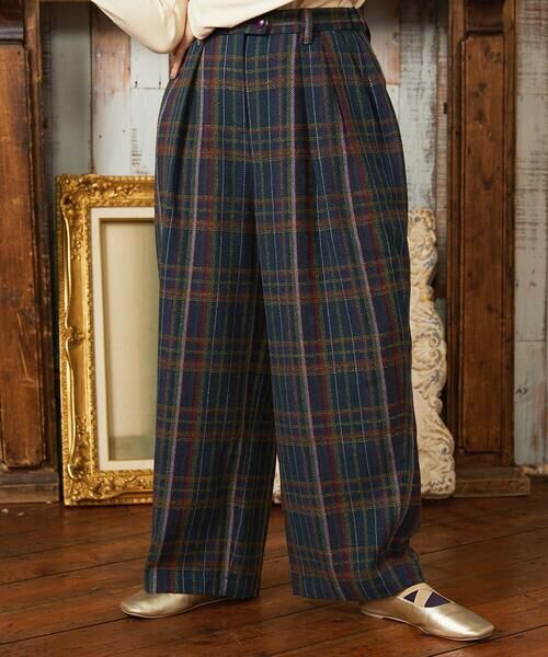 Jocomomola / ホコモモラ チノ・ワークパンツ | Arriate チェック柄ワイドパンツ | 詳細1