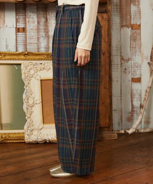 Jocomomola / ホコモモラ チノ・ワークパンツ | Arriate チェック柄ワイドパンツ | 詳細2