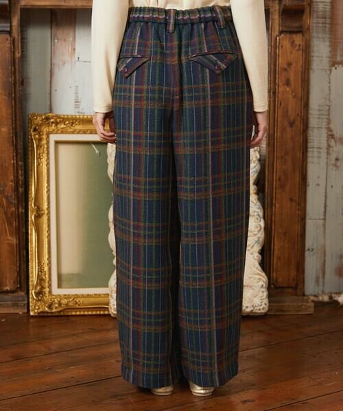 Jocomomola / ホコモモラ チノ・ワークパンツ | Arriate チェック柄ワイドパンツ | 詳細3
