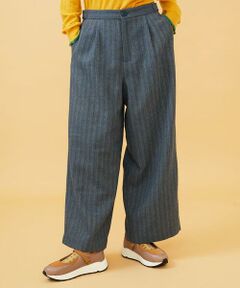 Jocomomola / ホコモモラ チノ・ワークパンツ | Huellas de aves  へリンボーンワイドストレートパンツ