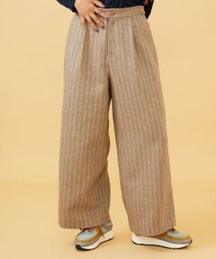 Jocomomola / ホコモモラ チノ・ワークパンツ | Huellas de aves  へリンボーンワイドストレートパンツ