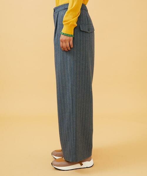 Jocomomola / ホコモモラ チノ・ワークパンツ | Huellas de aves  へリンボーンワイドストレートパンツ | 詳細1