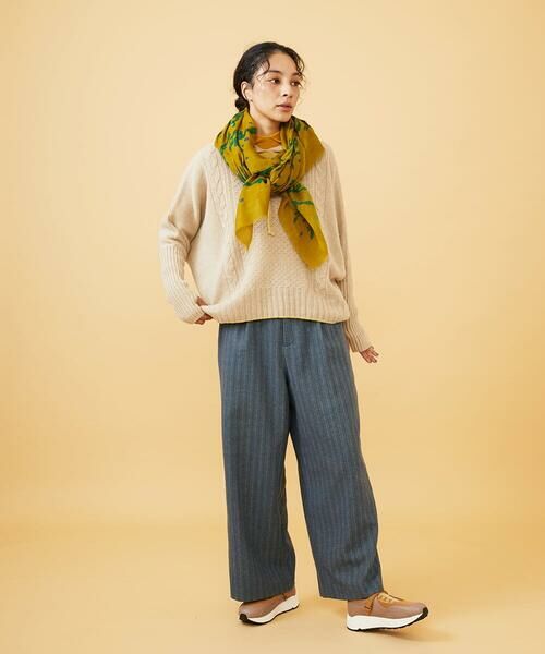 Jocomomola / ホコモモラ チノ・ワークパンツ | Huellas de aves  へリンボーンワイドストレートパンツ | 詳細11