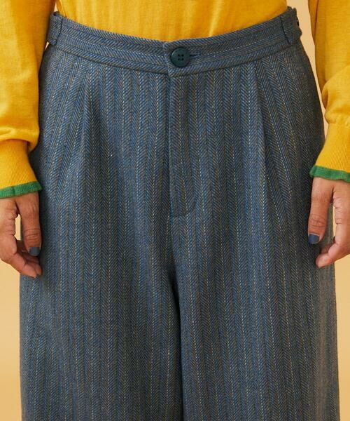 Jocomomola / ホコモモラ チノ・ワークパンツ | Huellas de aves  へリンボーンワイドストレートパンツ | 詳細3