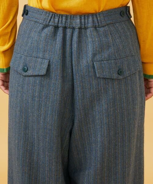 Jocomomola / ホコモモラ チノ・ワークパンツ | Huellas de aves  へリンボーンワイドストレートパンツ | 詳細9