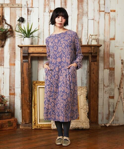 Jocomomola / ホコモモラ ロング・マキシ丈ワンピース | Paseo de las flores フラワージャカードワンピース | 詳細12