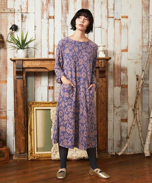 Jocomomola / ホコモモラ ロング・マキシ丈ワンピース | Paseo de las flores フラワージャカードワンピース | 詳細13