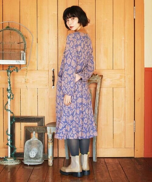 Jocomomola / ホコモモラ ロング・マキシ丈ワンピース | Paseo de las flores フラワージャカードワンピース | 詳細15